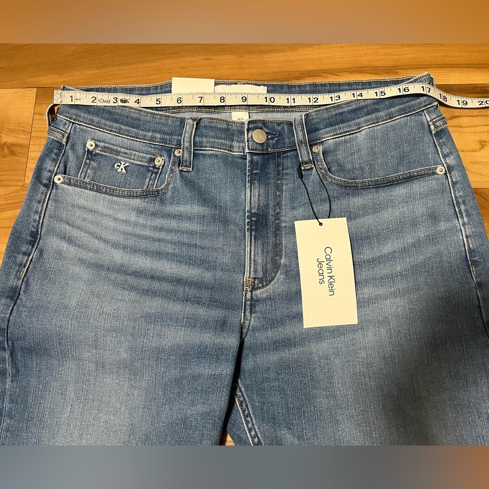 Calvin Klein Jeans Men’s Denim Shorts W33 Blue Regular Fit NWT - Picture 7 of 10